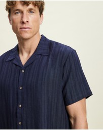 AERE - Linen Rayon Camp Collar Shirt