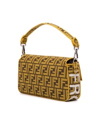 Pre-Loved by Azura Reborn - Pre-Loved fendi Patterned Textile Shoulder Bag with Adjustable Strap and Clasp Closure