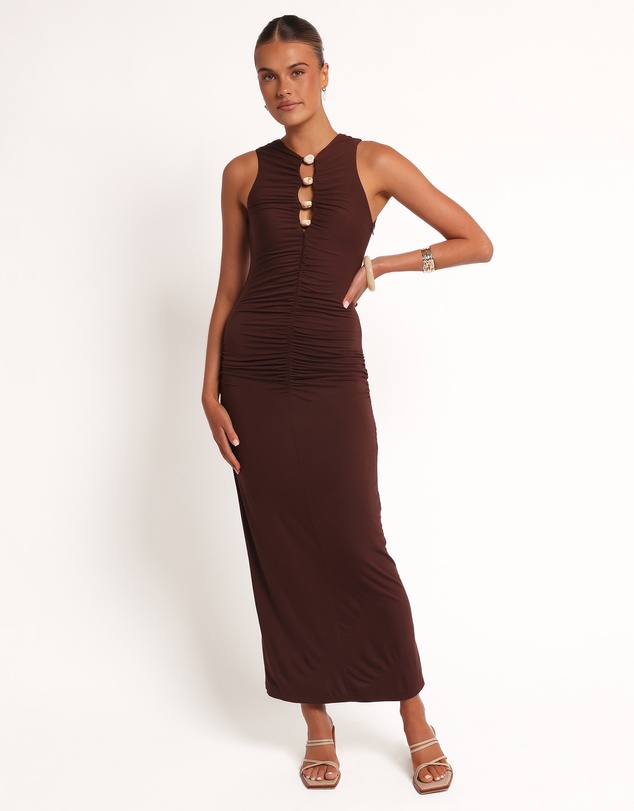 Petal & Pup - Brody Midi Dress - Chocolate