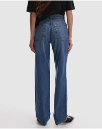 TOPSHOP - High Rise Straight Kort Jeans