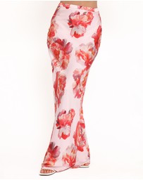 Petal & Pup - Georgina One Shoulder Skirt Set - Pink Peony