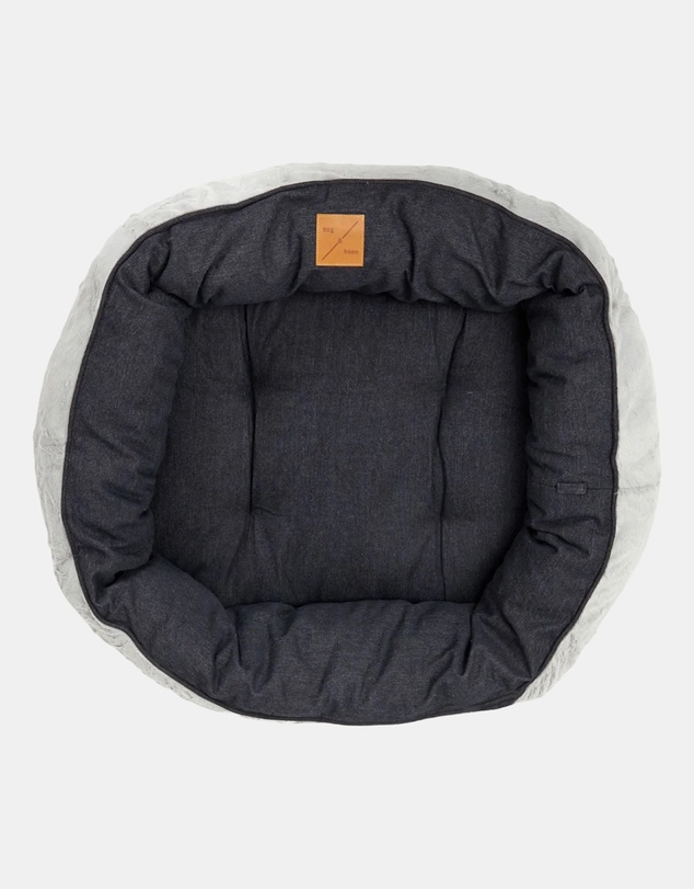 Mog & Bone - 4 Seasons Reversible Circular Dog Bed - Black Denim