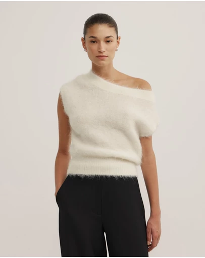 Witchery - Asymmetric Fluffy Top