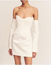 Shona Joy - Oakley Strapless Draped Mini Dress