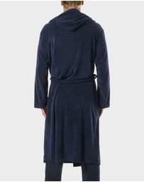 Mitch Dowd - Mens Frenchie Hooded Robe - Navy