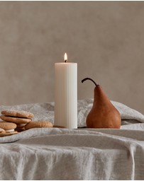 Black Blaze - Wide Column Pillar Candle