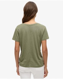 Superdry - Studios Slub Embroidered Vee Tee