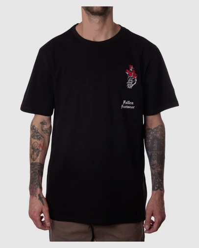 Fallen Footwear - Mens Roses T-Shirt Black