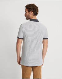 Oxford - Mack Striped Organic Cotton Polo