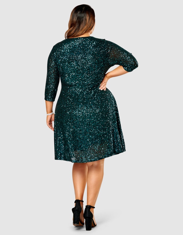 Pink Dusk by Curve Project - Are You Jelly Sequin Dress
