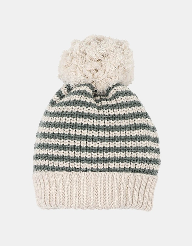 Bebe by Minihaha - Otto Stripe Organic Knitted Beanie - Babies-Kids