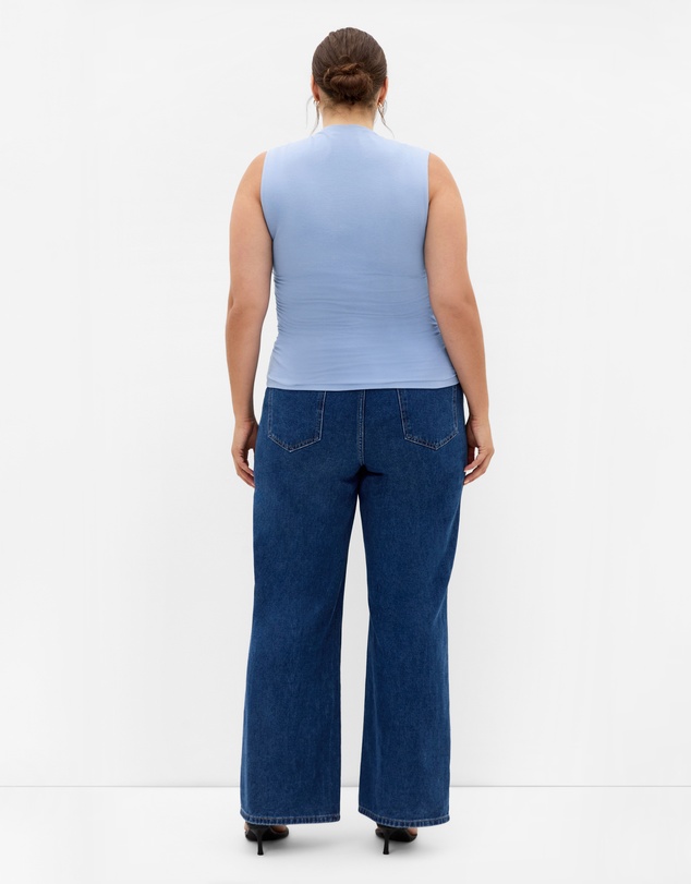City Chic - Plus size Milly Tank - powder blue