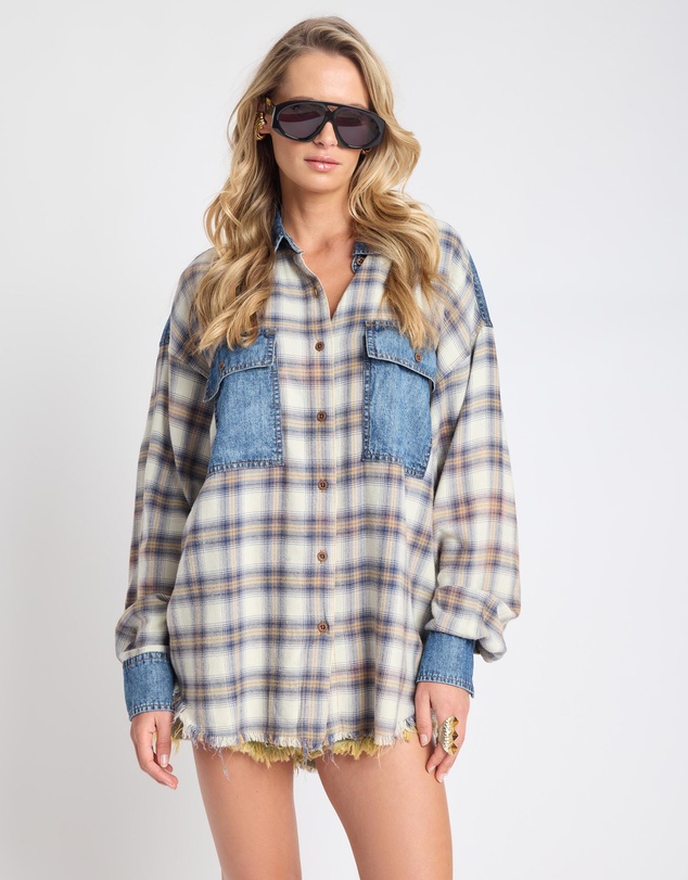 ONE TEASPOON - Oversized Flannel Shirt