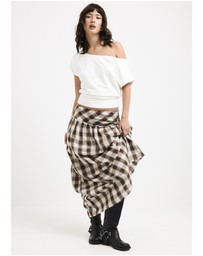Subtitled - Dakota Gingham Yoke Maxi Skirt