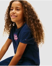 Tommy Hilfiger - Heart Embroidery Logo Jersey T-Shirt - Teens