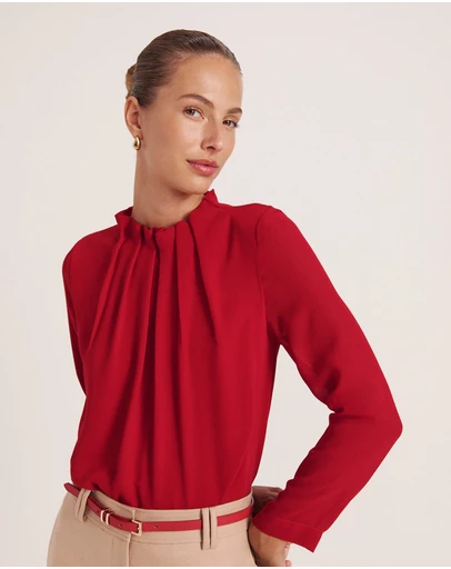 SABA - Willa High Neck Long Sleeve Top
