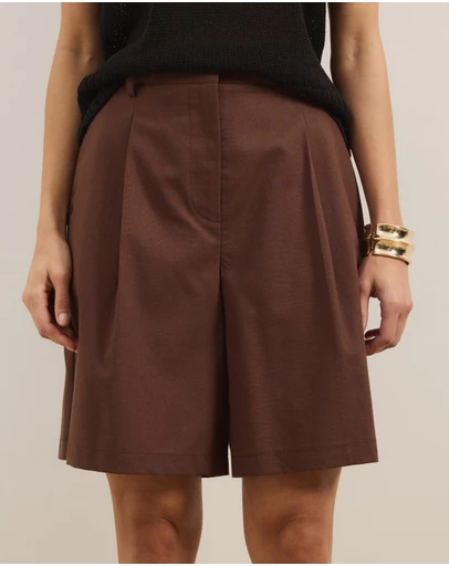 Atmos&Here - Freya Linen Blend Bermuda Shorts