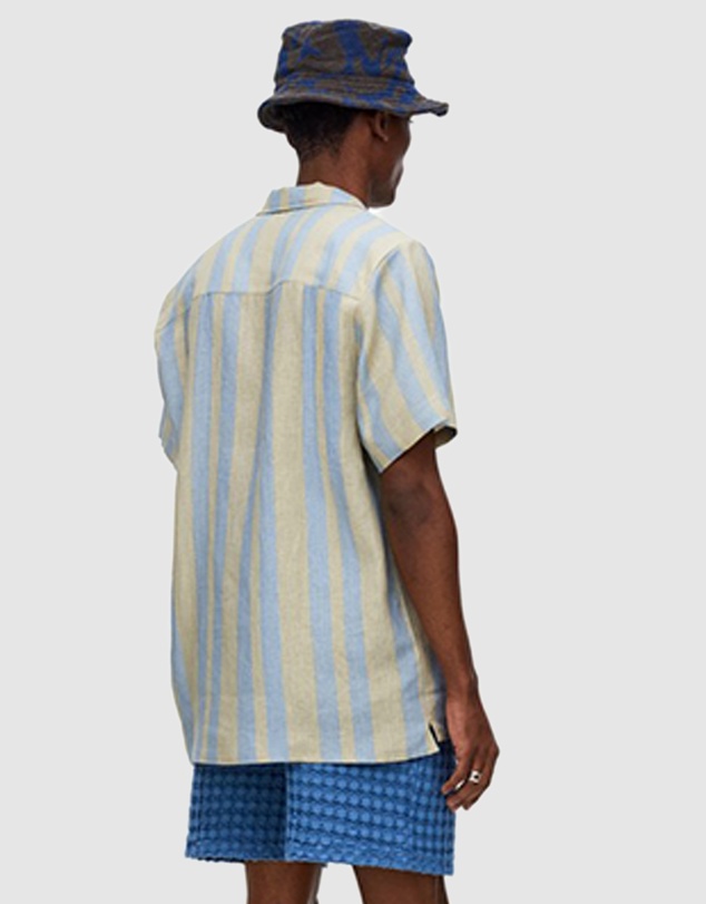 OAS Company - Mist Strata Cuba Linen Shirt