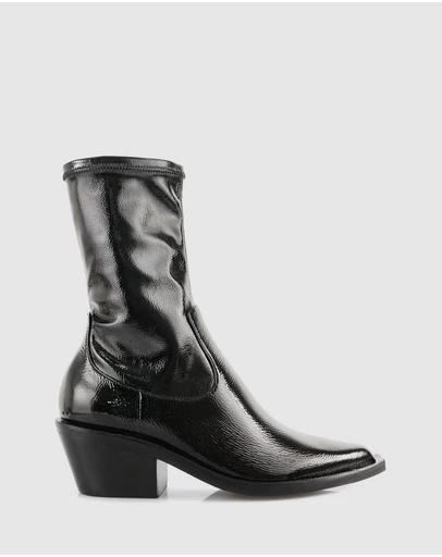 Sempre Di - Jayda Patent Ankle Boots