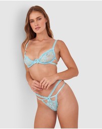 Bras N Things - Night Games Forever Yours Unlined Bra and String Set - Light Blue