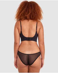 Bras N Things - Base Layers Long Line Push Up Bra - Black