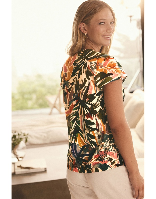 NEXT - Pintuck V-Neck Top