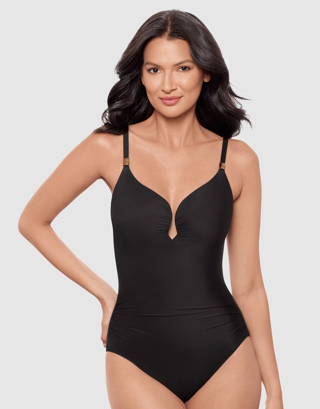 Miraclesuit Swimwear  - Razzle Dazzle Antheia Plunge Underwired Shaping Swimsuit