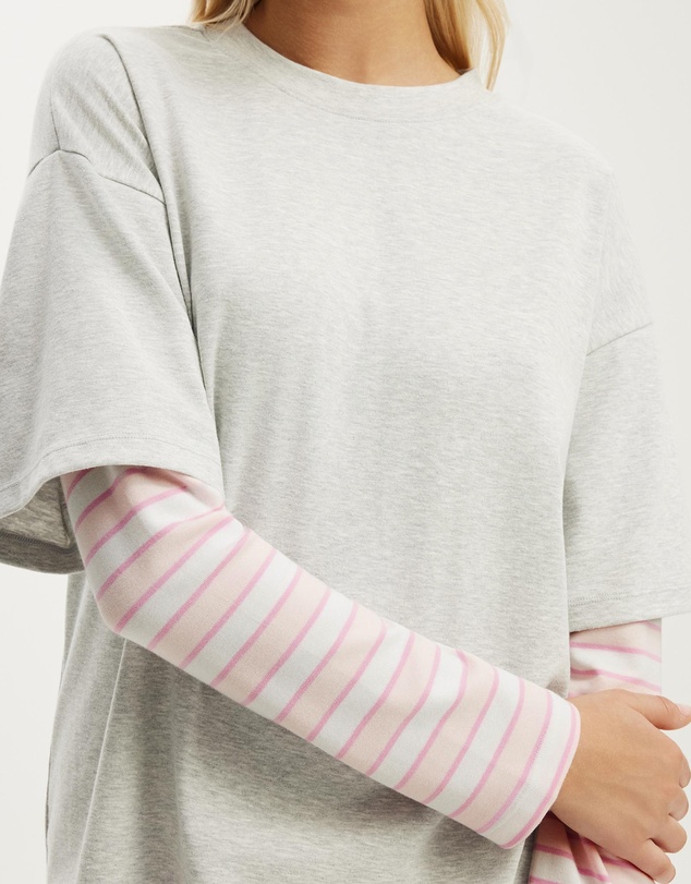 Cotton On Body - Oversized Layered Long Sleeve