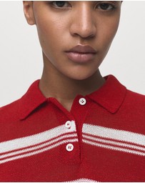 M.N.G - Short-Sleeved Polo-Neck Sweater