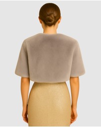 Honey and Beau - Casablanca Faux Fur Cape