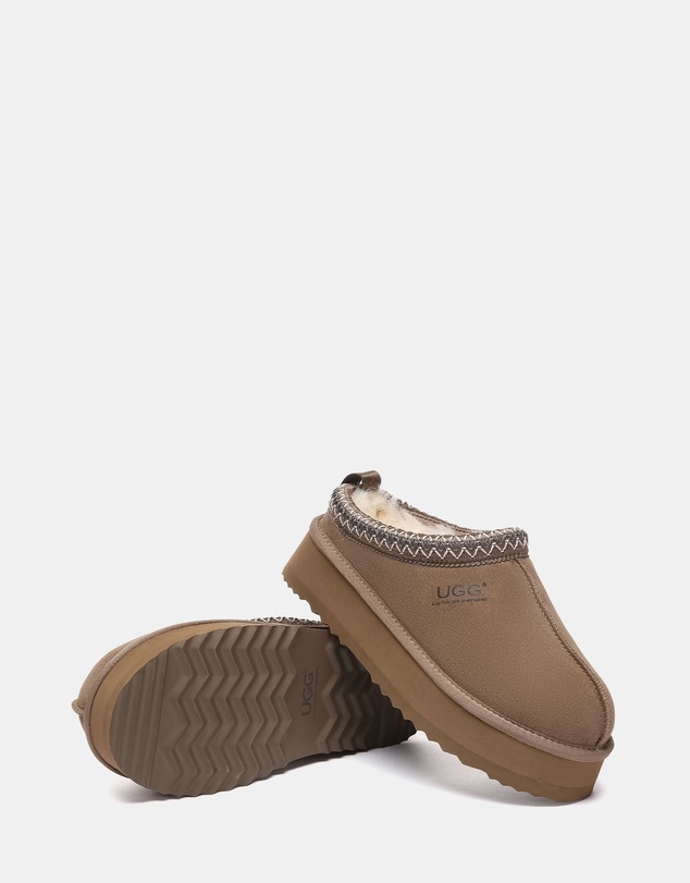 EVERAU - Australian Shepherd Ugg Tay Platform Cow Suede Upper House Shoes
