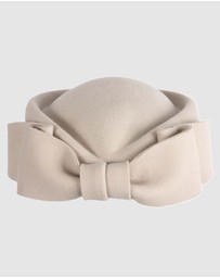 Max Alexander - Felt Cream Pillbox Hat