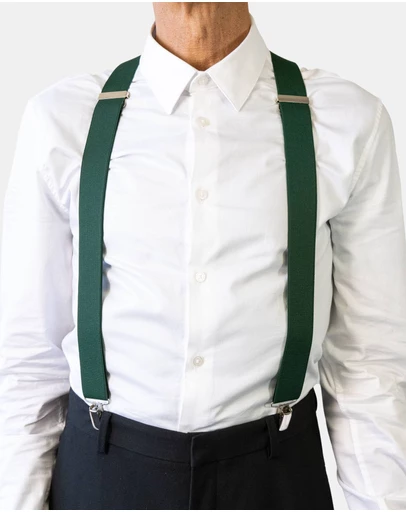Buckle - Australian Made Plain Y Back Braces. 35mm width.