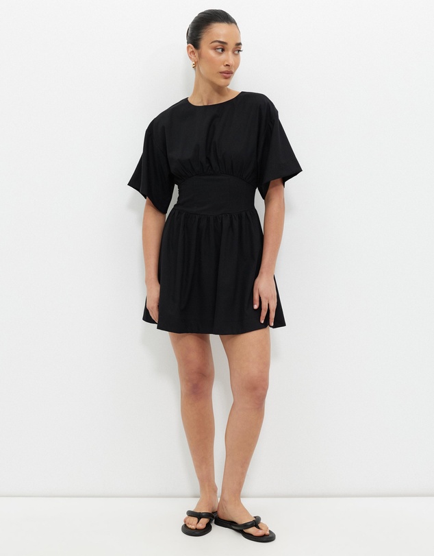 Calli - Glehn Linen Blend Mini Dress