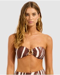 Seafolly - Coastline Ring Front Bandeau Bikini Top