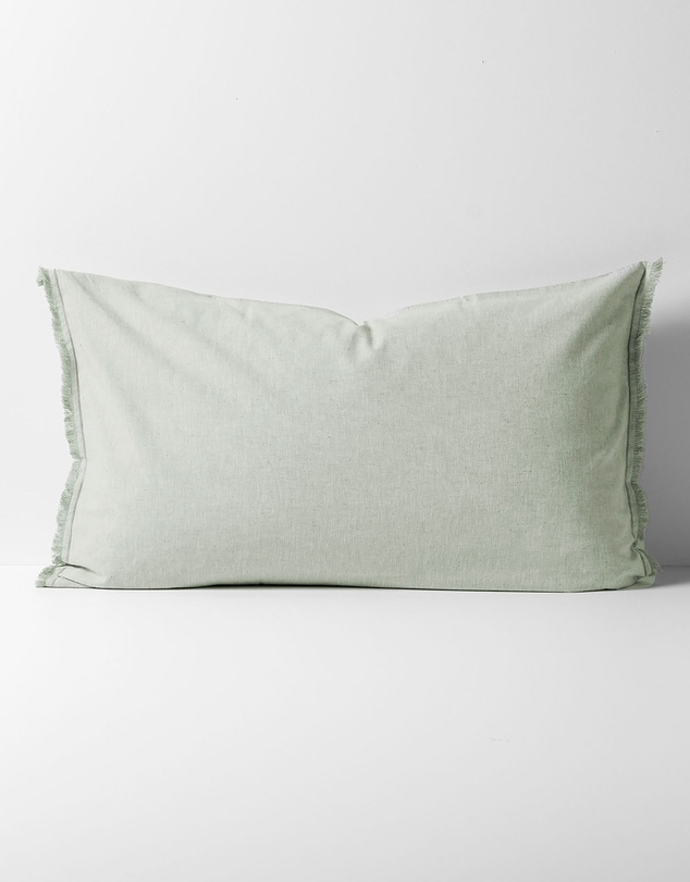 Aura Home - Chambray Fringe Standard Pillowcase