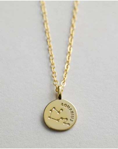 Native Sol - Aquarius Star Sign Pendant Necklace