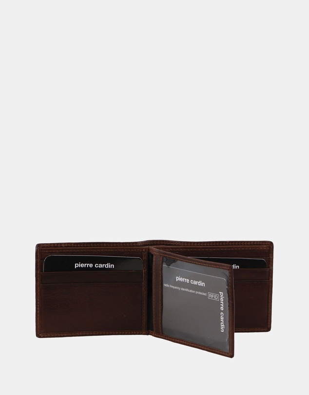 Pierre Cardin - Pierre Cardin Rustic Leather Men's Bi-Fold Slimline Wallet