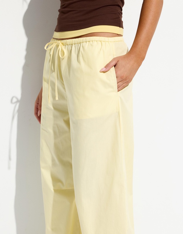 Dazie - Raina Low Rise Cotton Poplin Barrel Pants