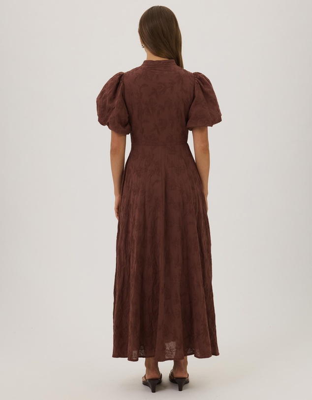 Atmos&Here - Pippa Puff Sleeve Midi Dress