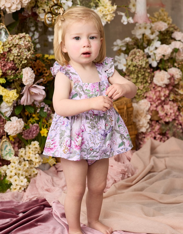 Fleur Harris - 'Heirloom Treasures' Esme Skirt Bodysuit in Pink Multi