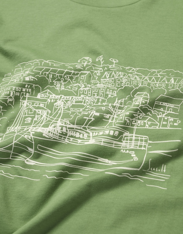 Seasalt - Seasalt Cornwall Green Midwatch Organic Cotton T-Shirt