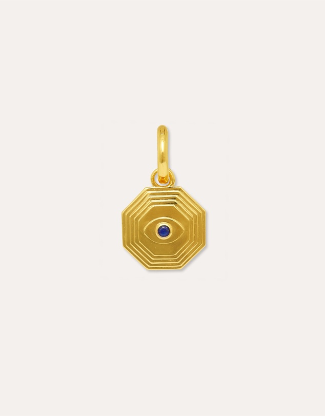 Ottoman Hands - Lapis Art Deco Evil Eye Charm