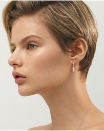 SAINT VALENTINE - Two Of A Kind Heart Mini Hoops - Silver