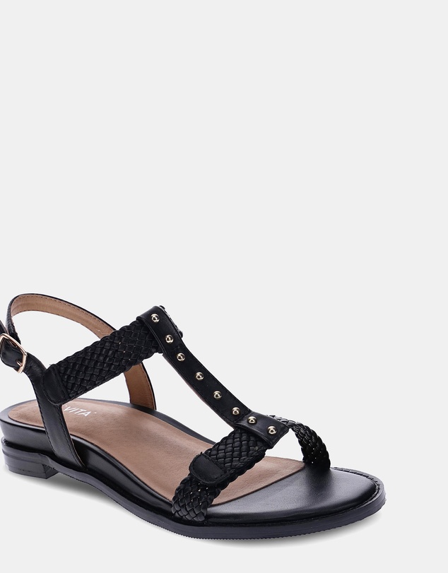 Mia Vita - Olympia Adjustable Sandal - Black