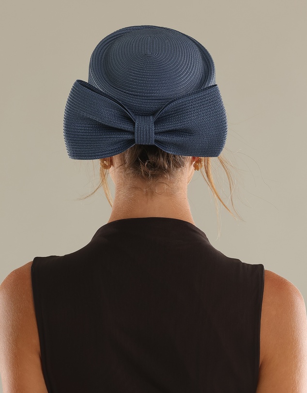Morgan & Taylor - Tara Racewear Pillbox Hat in Navy Blue