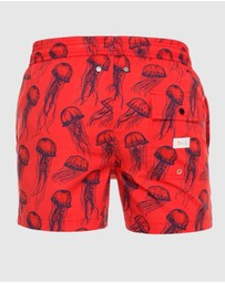 Tolu Australia - Boardshorts with Red Jellyfish