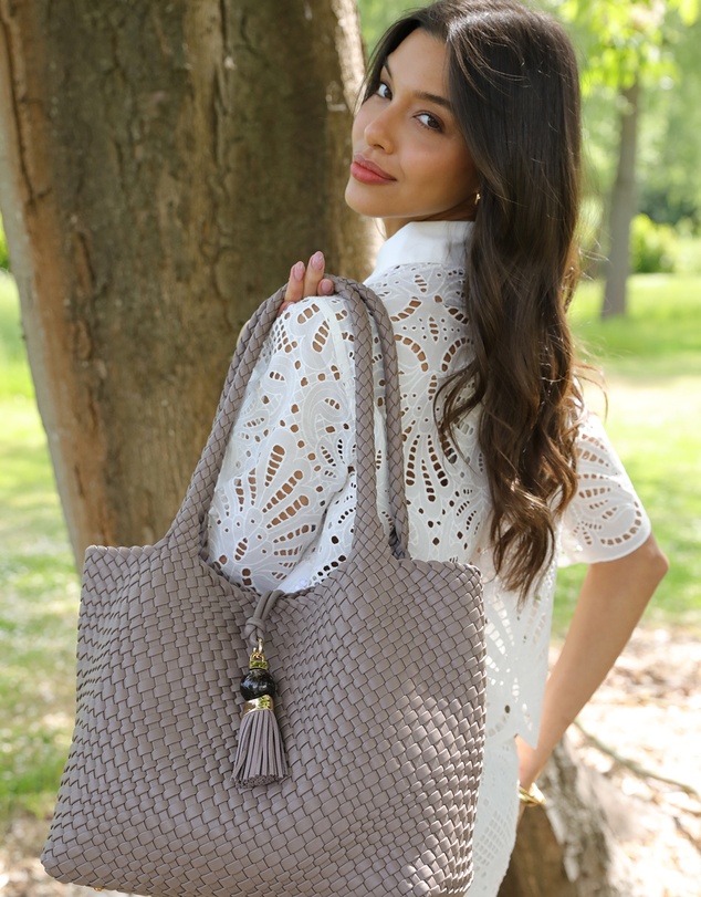 Luella Grey - Saskia Large Woven Tote