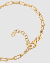 Elli Jewelry - Bracelet Links Charm Holder Basic in 925 Sterling Silver Gold Plated