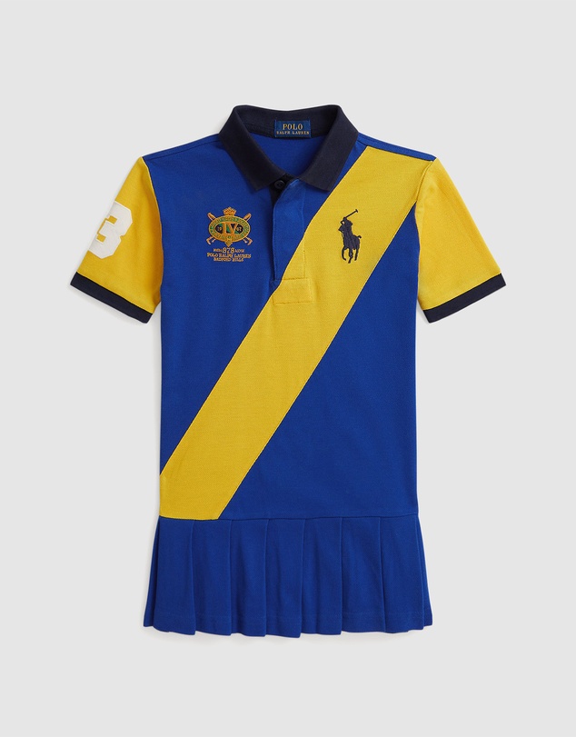 Polo Ralph Lauren - Color-Blocked Big Pony Mesh Polo Dress - Babies-Kids